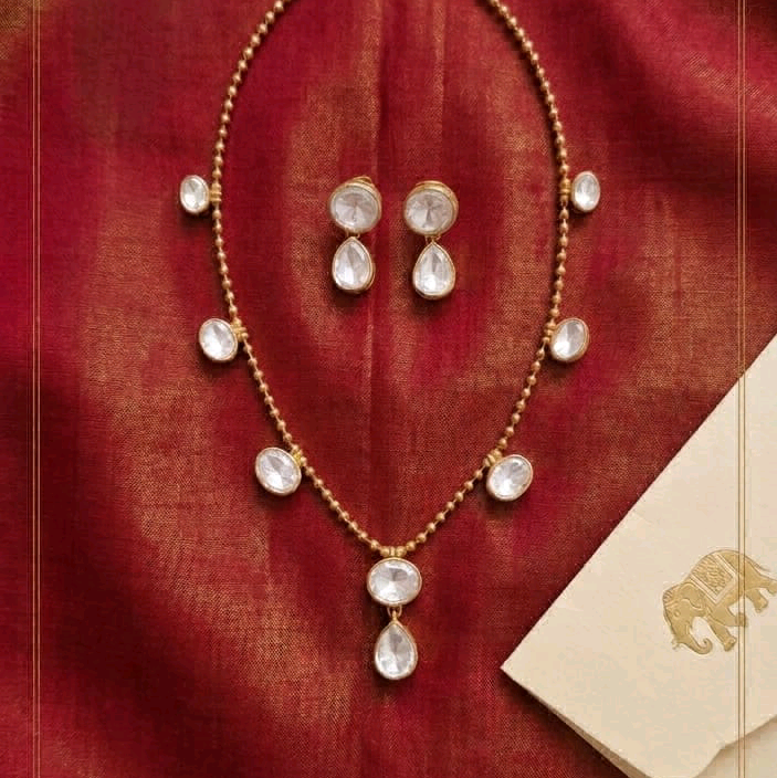 Elegance Moissanite Polki Set